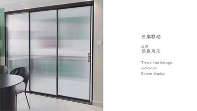 轻奢极窄三联动移门